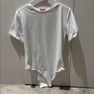 Pink Lily White Bodysuit